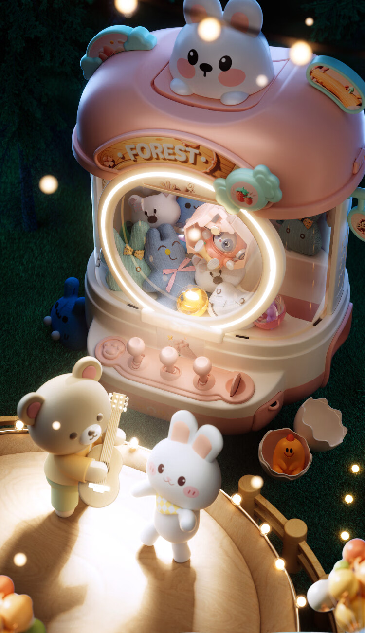 Детская игровая машина для захвата кукол Taodudu, с плюшевыми игрушками и капсулами, подарок на Новый год, для мальчиков и девочек от 3-6 лет