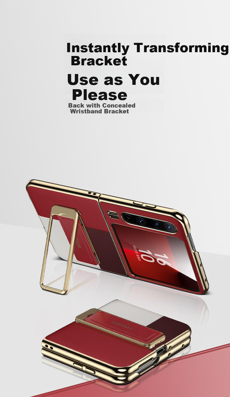 Чехол для телефона IM-CHEN с ремешком на запястье и подставкой, для Huawei Pura X / Collector's Edition, кожаный, черный