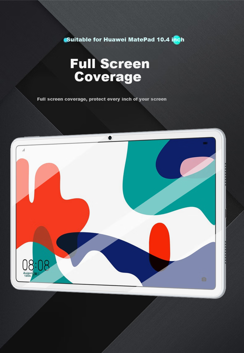 Защитное стекло Kulefeng для Huawei MatePad 10.4 дюйма, ультратонкое, HD, противоударное, защищающее от отпечатков пальцев