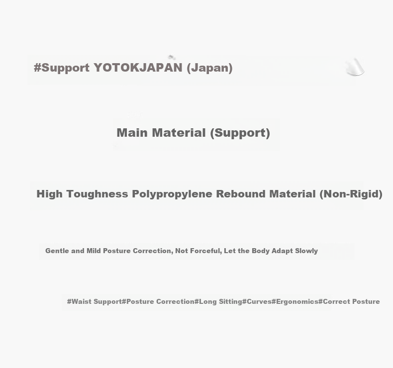 Ортопедическая подушка Youtengyouju YOTOK (Япония) для спины, для офисного кресла, эргономичная, для снятия болей в спине, коррекции осанки