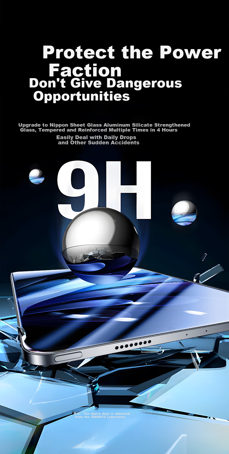 Защитная пленка Smorss для планшета Vivo Pad 5 Pro 13 дюймов, закаленное стекло, полноэкранное покрытие, защита от отпечатков пальцев, высокая четкость, высокая прозрачность