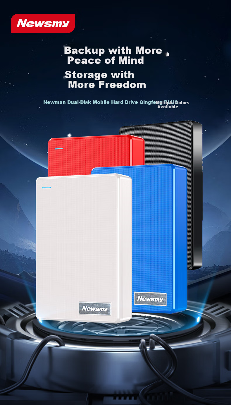 Внешний жесткий диск Newsmy Qingfeng Plus, 1 ТБ, портативный, USB 3.0, 2.5 дюйма, розовый