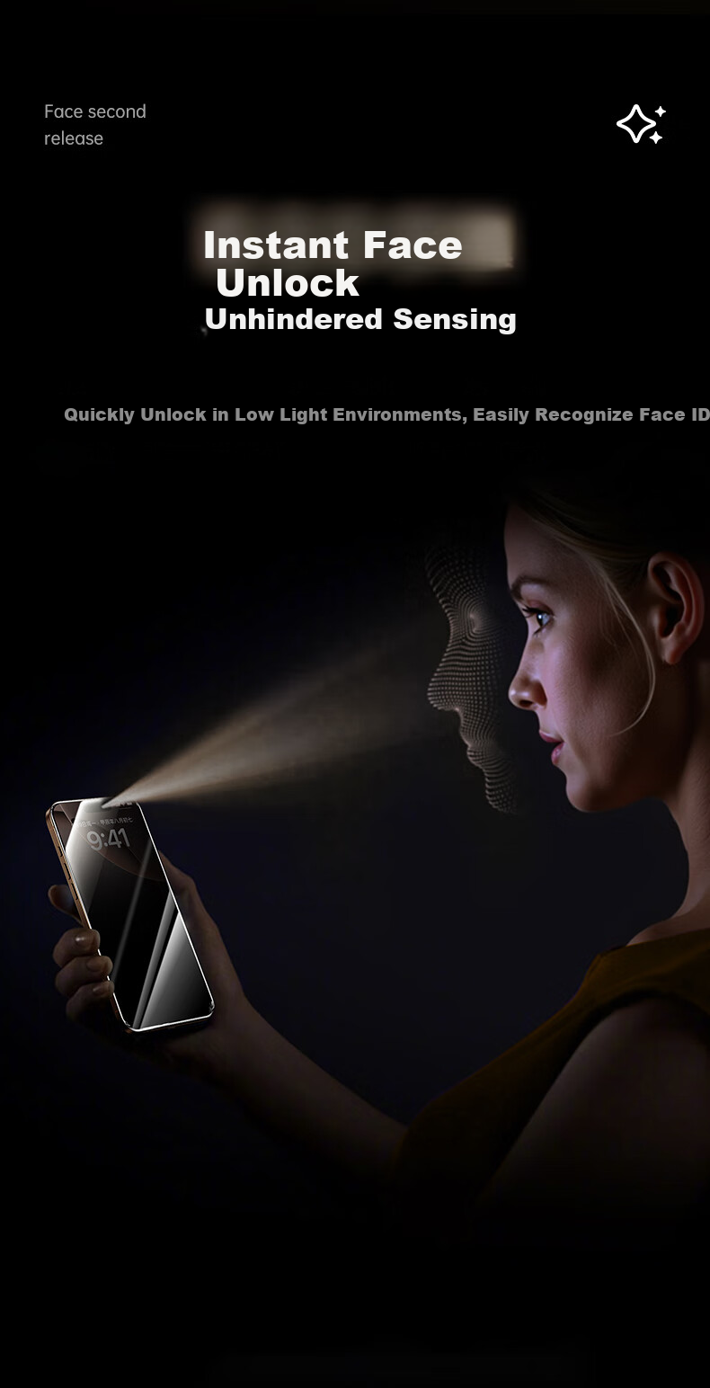 Защитная пленка ESR для iPhone 16 Pro Max, антишпионское закаленное стекло, книжный дизайн, установка без пыли, полное покрытие, защита от взлома