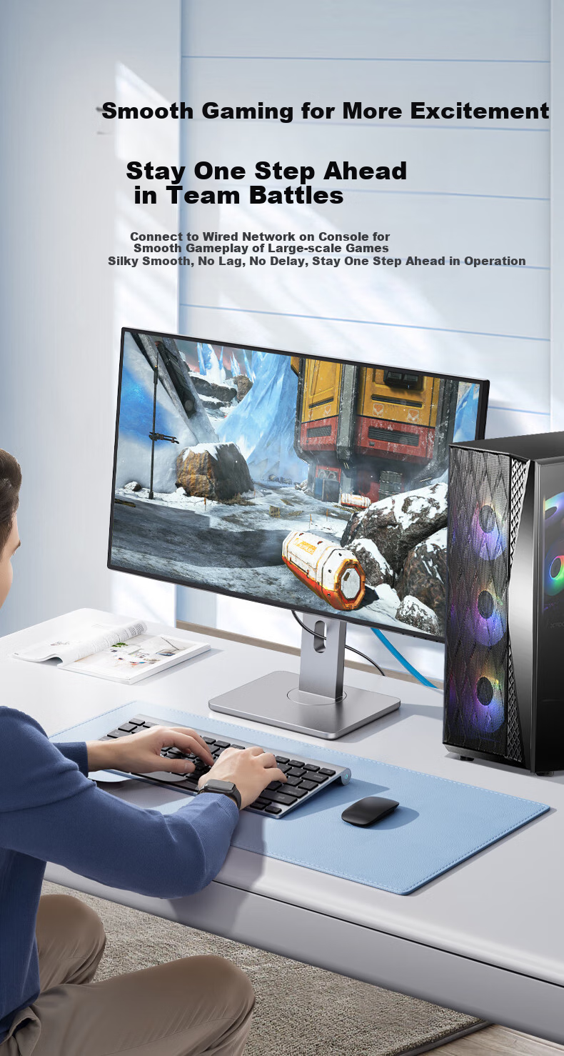 Сетевой кабель Jinghua Cat6 Double-Shielded, гигабитный медный, для домашней и инженерной широкополосной связи, 8-жильный, синий, 20 метров