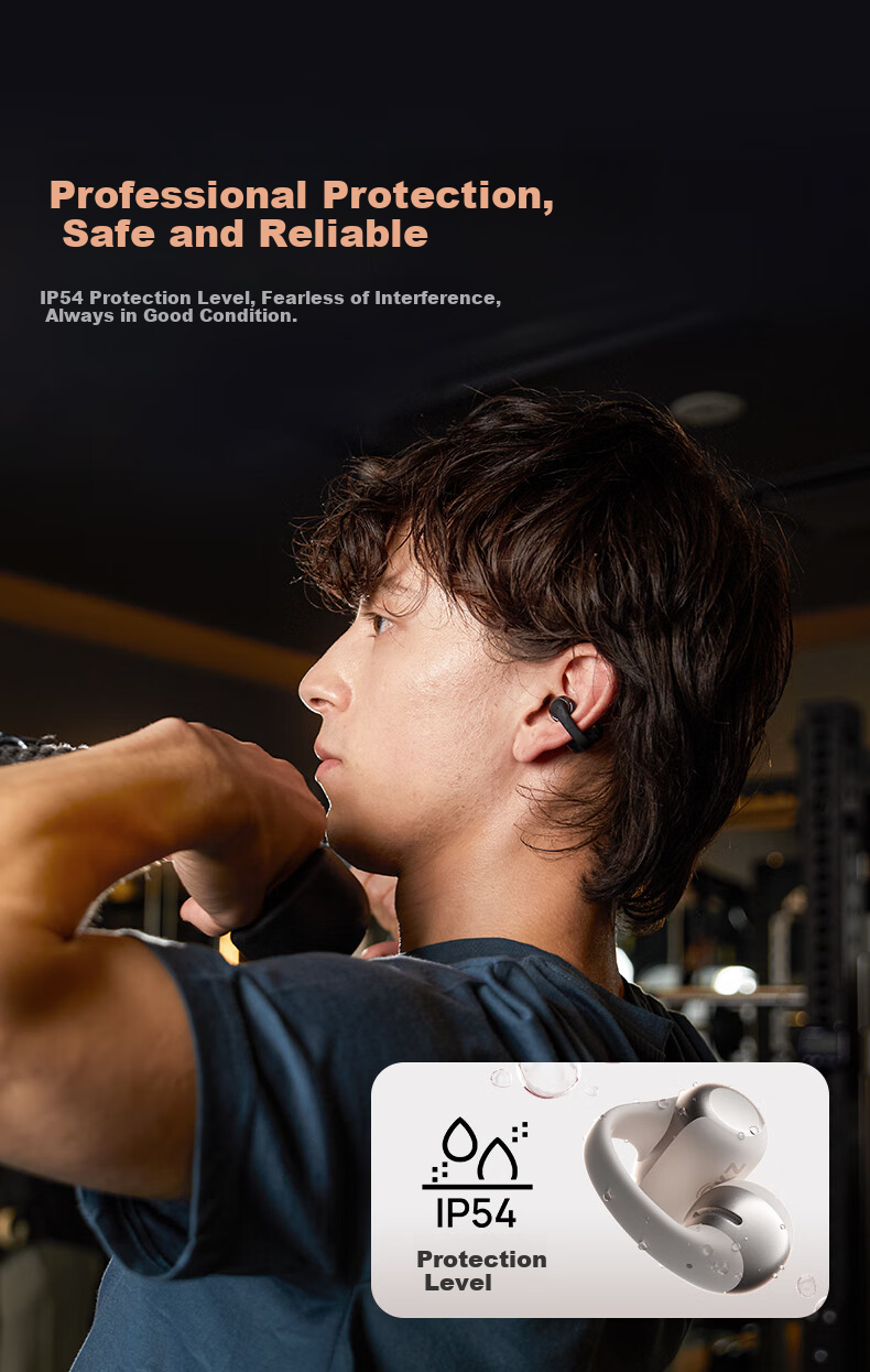 Беспроводные наушники SHOKZ OpenDots ONE Titanium E310, с креплением на ухо, Bluetooth 5.4, защита IP54, до 40 часов работы, белый