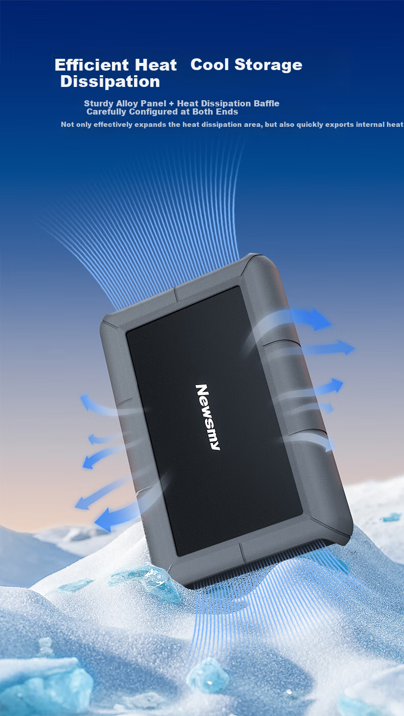 Портативный жесткий диск Newsmy 16TB, 3.5-дюймовое настольное хранилище, серия Xingji, Type-C USB3.1, металлический корпус с силиконовой защитой, большая емкость, домашнее хранилище данных