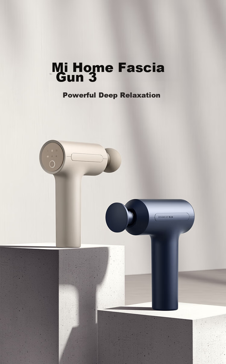 Массажный пистолет MIJIA Massage Gun 3, Xiaomi, сине-серый, для спорта и фитнеса, идеальный подарок