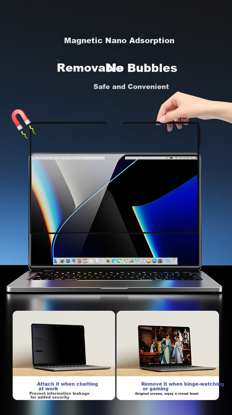 Защитная пленка Mofawu для MacBook Air 13.6 дюймов, антибликовая, антишпионская, HD