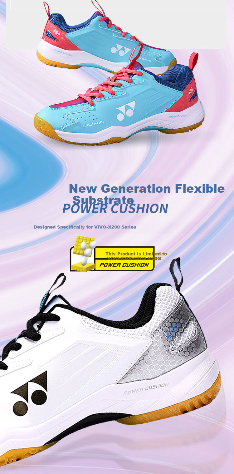 Кроссовки для бадминтона YONEX SHB470CR, профессиональные, унисекс, белые с золотым, размер 41