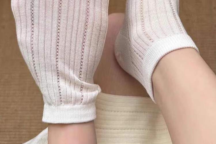Женские носки GUJIN, 5 пар, короткие, с вышивкой медведя, сетчатые, летние, тонкие, дышащие, хлопковые