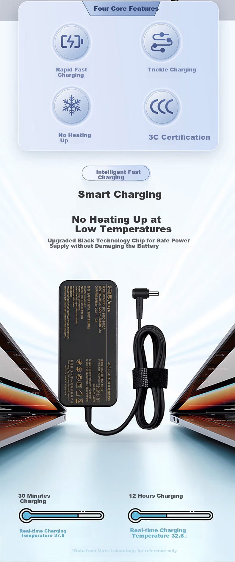 Адаптер питания mryc для ноутбука Huawei Honor Hunter V700, 200W, 20V 10A, 4.5*3.0 мм