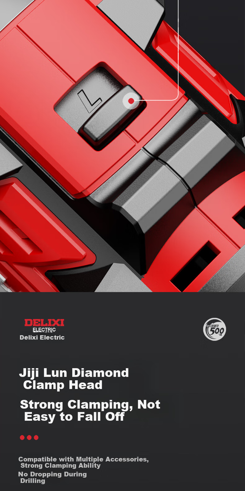 DELIXI ELECTRIC Аккумуляторная ударная дрель-шуруповерт 21В, бесщеточная, с высоким крутящим моментом, многофункциональный набор инструментов