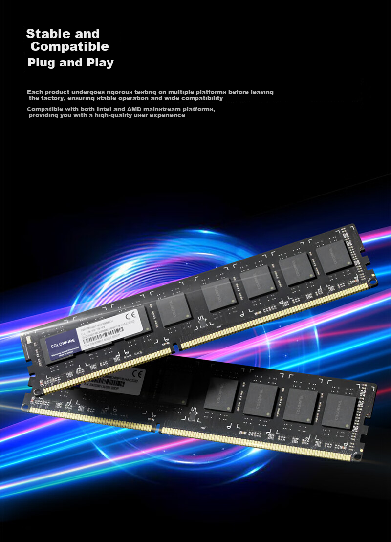 Оперативная память COLORFIRE DDR3, 4GB, 1600MHz, 1.5V, для настольных ПК