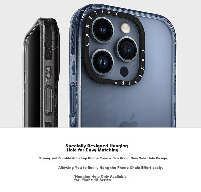 Чехол CASETIFY для iPhone 15 Pro Max, противоударный, черный, противоскользящий, поддержка беспроводной зарядки