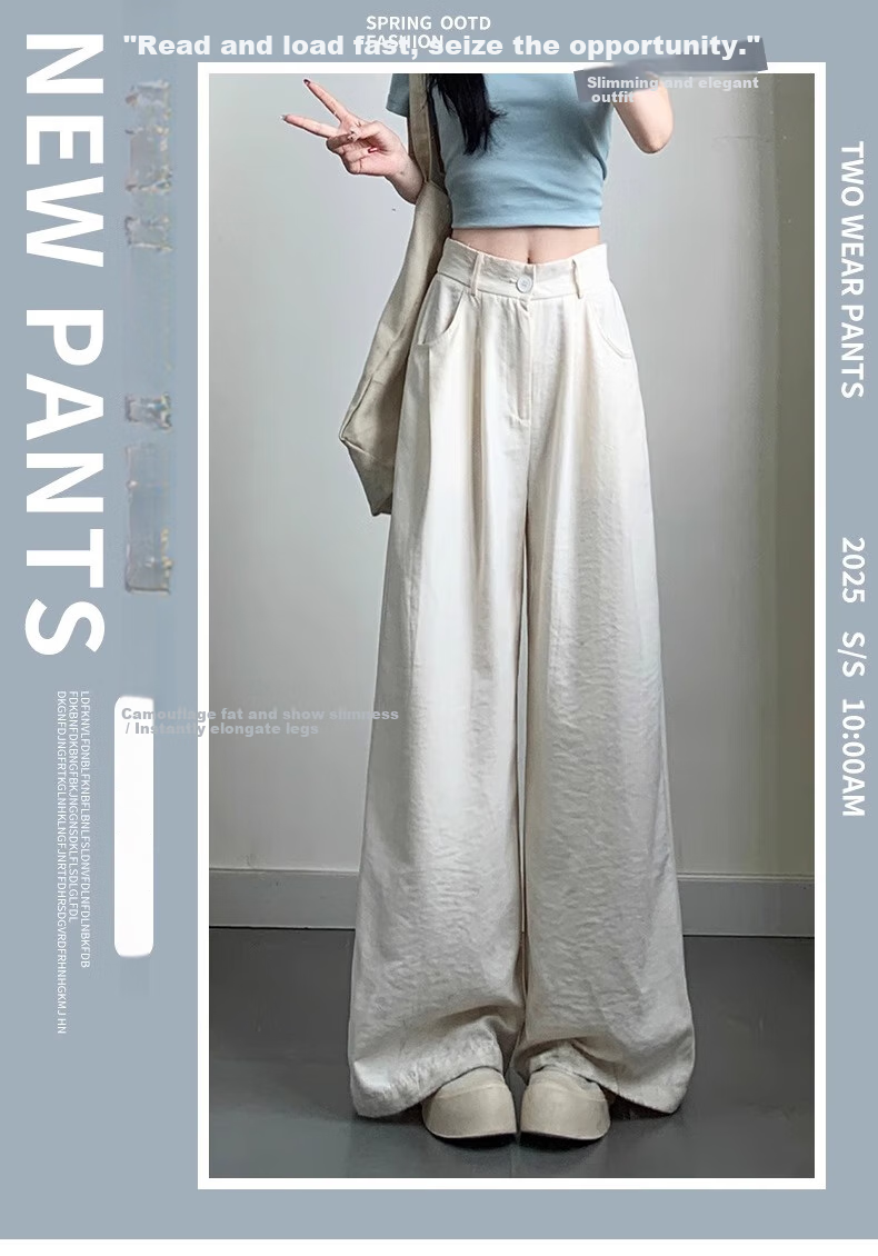 Женские брюки LangSha, модель "Milk Puff Suit Pants", осень 2025, новинка, с высокой талией, зауженные, драпированные, повседневные, свободные, универсальные, широкие брюки в стиле Ямамото