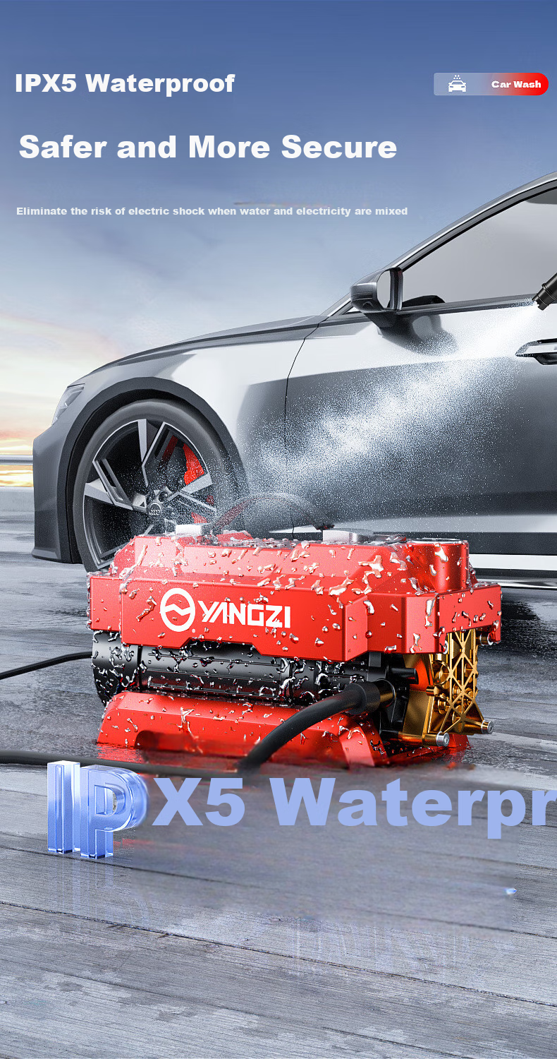Портативная мини-мойка высокого давления YANGZI, 220В, для автомобиля, домашнего использования, с пистолетом