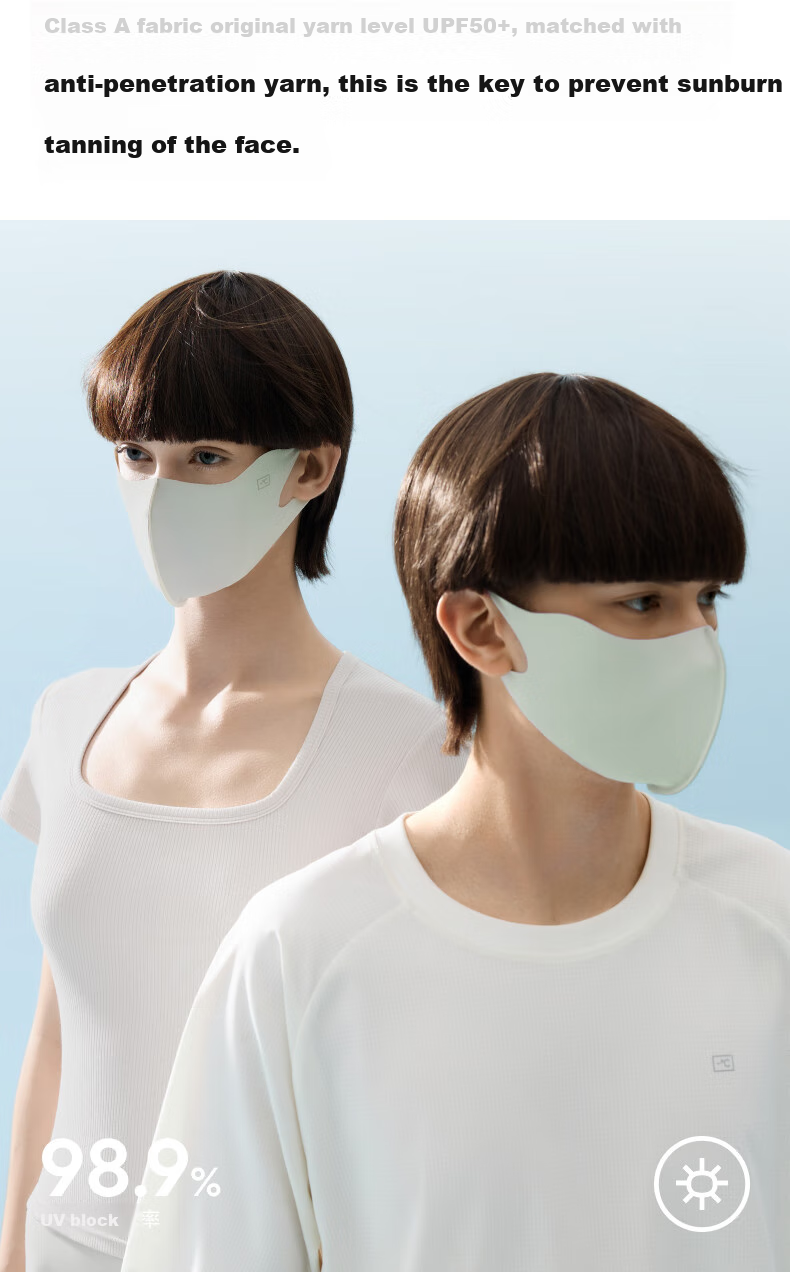 Маска для лица Bananain Liangpi 502UV Air унисекс, 3 шт. Защита от УФ, антибактериальная, дышащая, для похудения лица, 3D маска