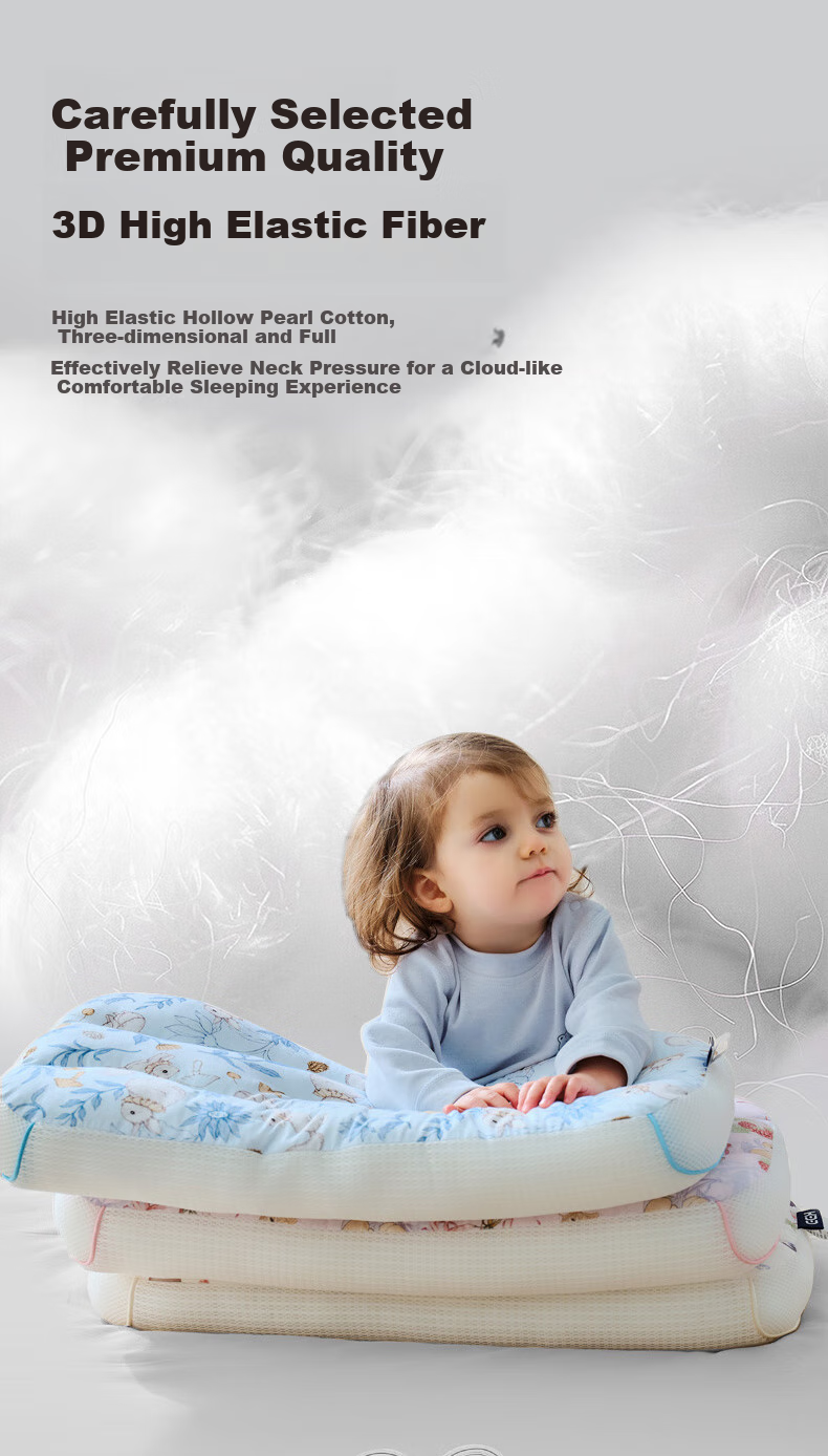 Детская подушка COBOBABY для детей 6-12 лет, ортопедическая, для роста, дышащая, всесезонная