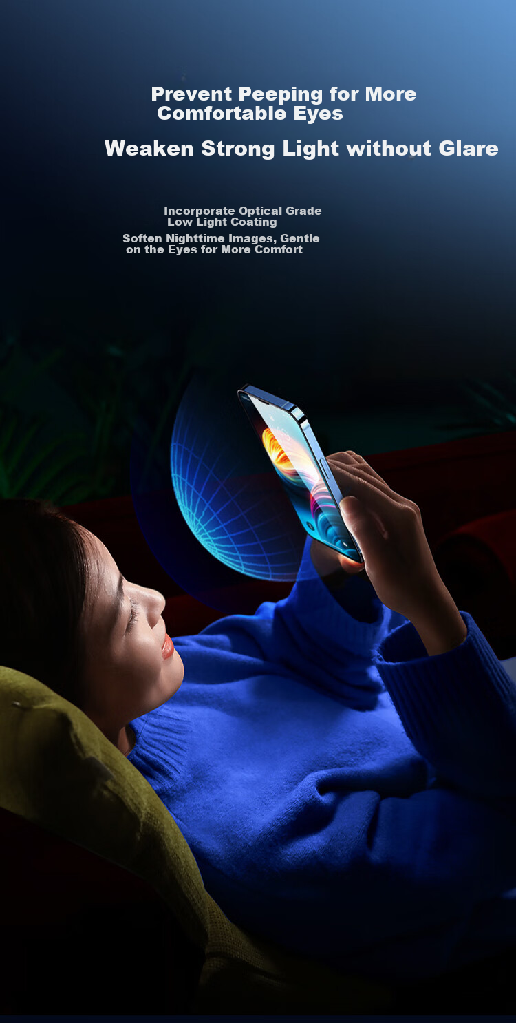 Защитное стекло BOSQING для Apple iPhone 12 Pro, антибликовое, антишпионское, противоударное, с полной защитой экрана, противоотпечаточное, с комплектом для установки