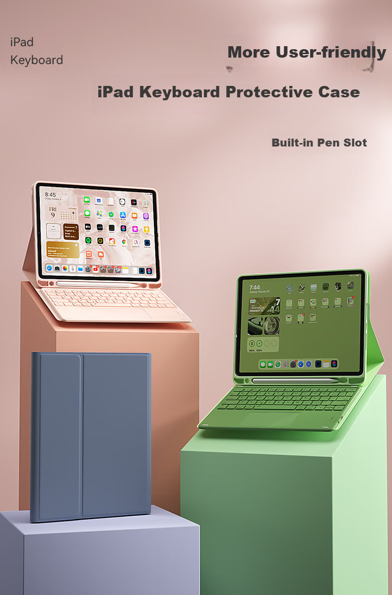Защитный чехол B.O.W Hangshi HC018 для iPad 10-го поколения (10.9 дюйма), универсальный, с магнитным отделением, фиолетовый