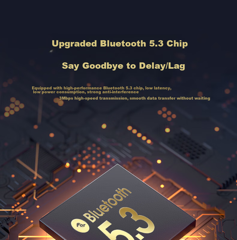 Адаптер USB Bluetooth 5.3 OFNPFTTH, приемник-передатчик для беспроводной клавиатуры, мыши, наушников, колонок, геймпадов, внешний модуль для ПК