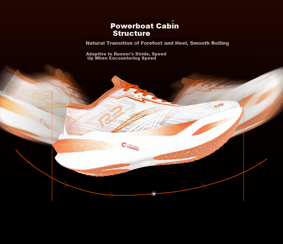 R2 REAL RUN Кроссовки для бега R2 Electric Running 1.0, мужские и женские, с карбоновой пластиной, для марафона, профессиональные, амортизирующие, размер 40, оранжевые