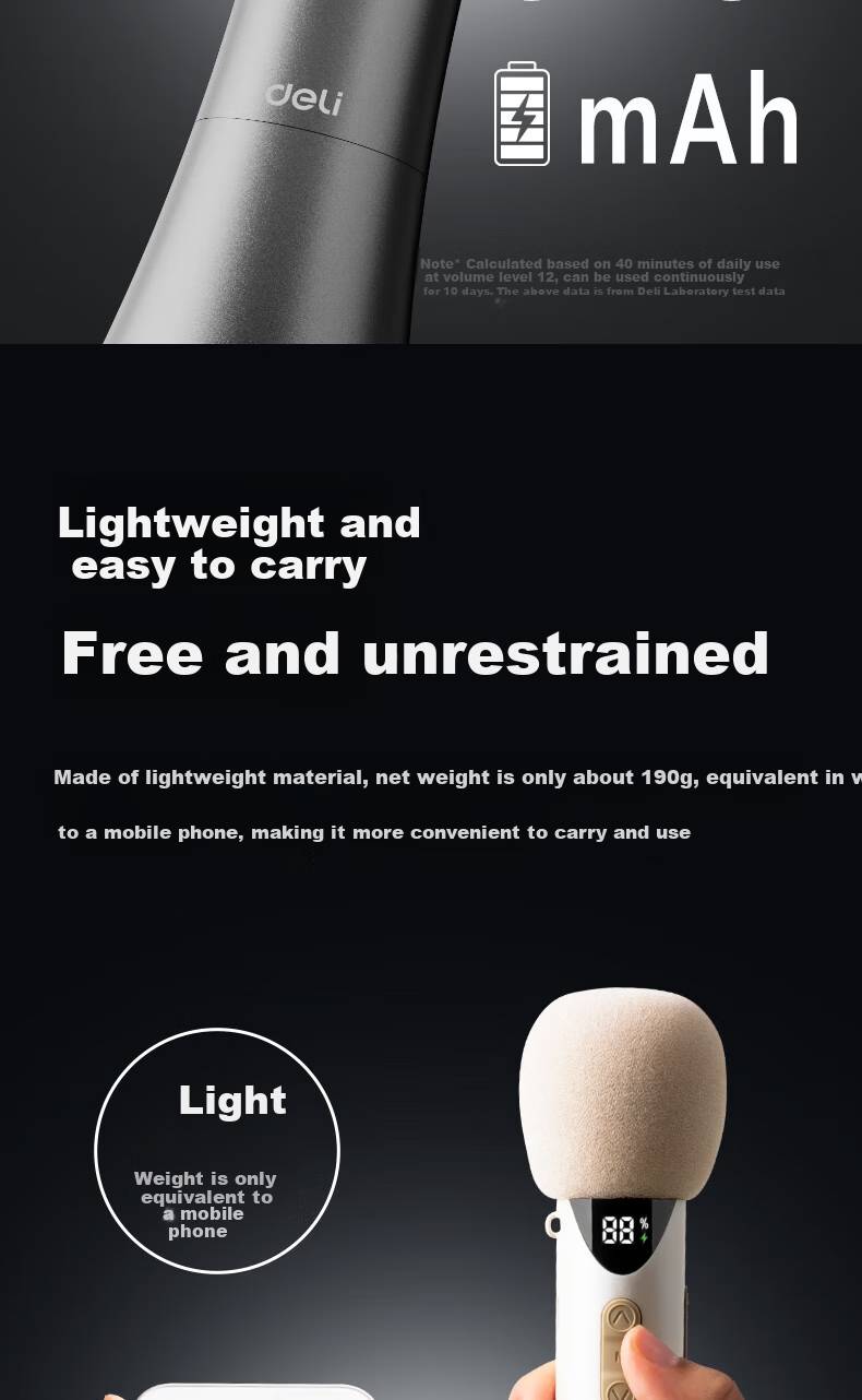 Портативная акустическая система Deli LT210, 15 Вт, Bluetooth, белый