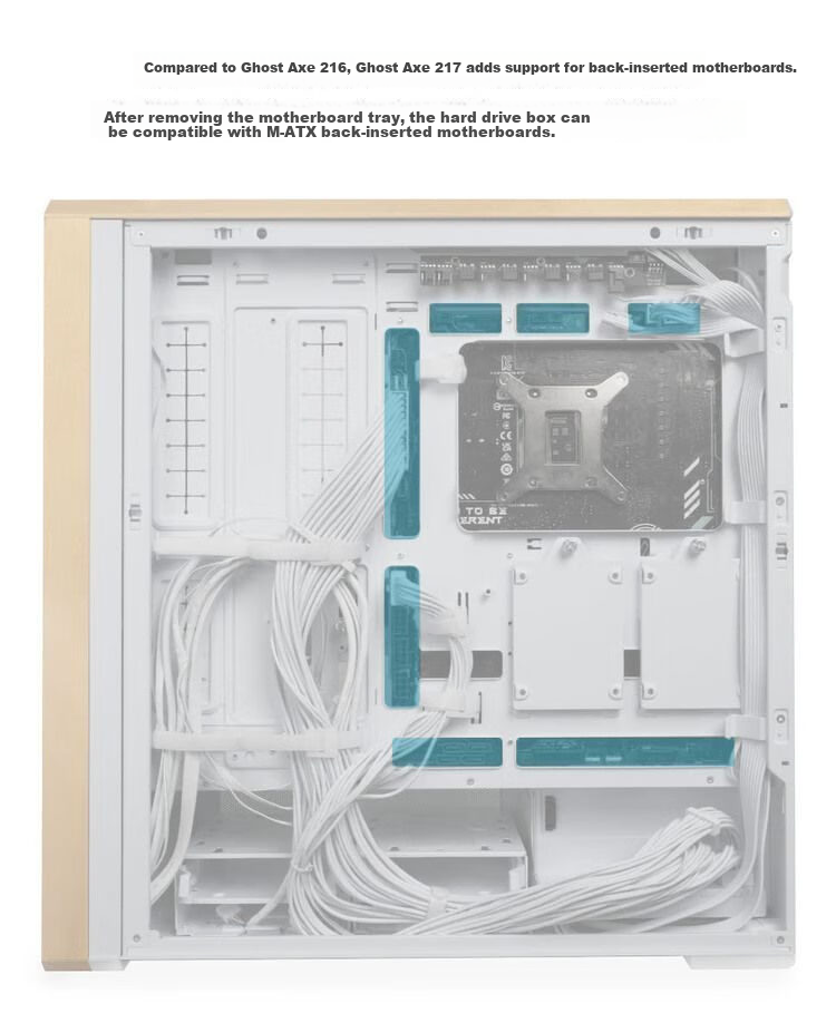 Корпус LIANLI L217 Mid-Tower, черный, с 5 вентиляторами, поддержка материнских плат EATX, дизайн с деревянной текстурой, двойные переключатели