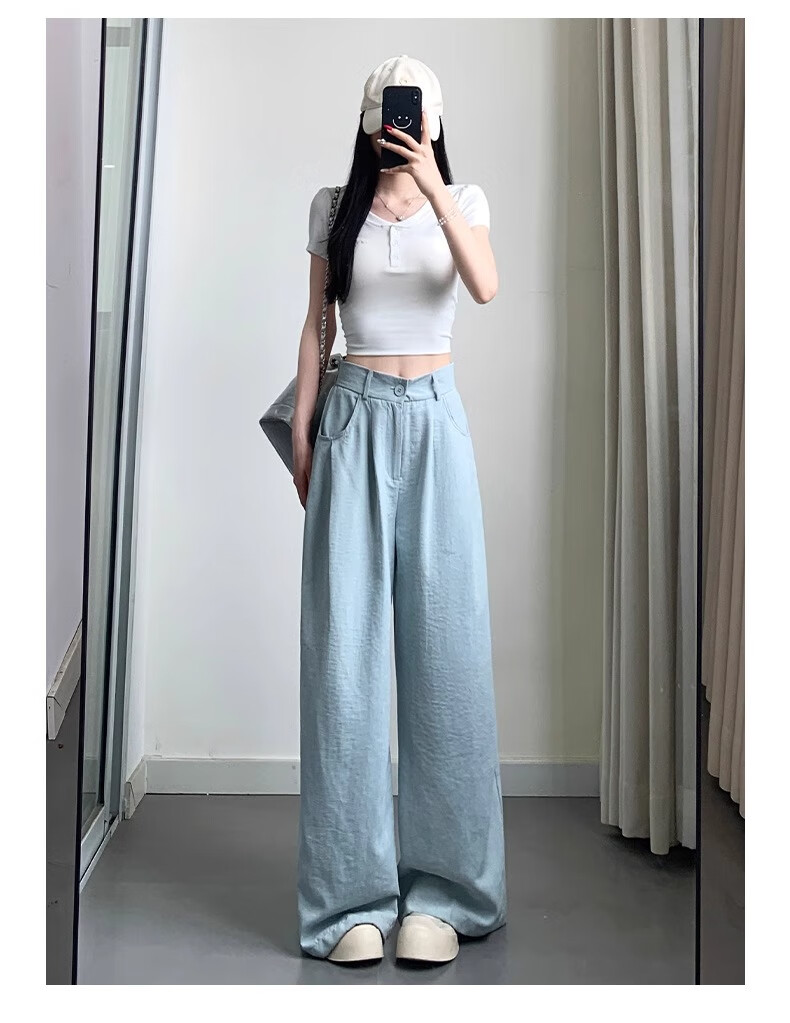 Женские брюки LangSha, модель "Milk Puff Suit Pants", осень 2025, новинка, с высокой талией, зауженные, драпированные, повседневные, свободные, универсальные, широкие брюки в стиле Ямамото