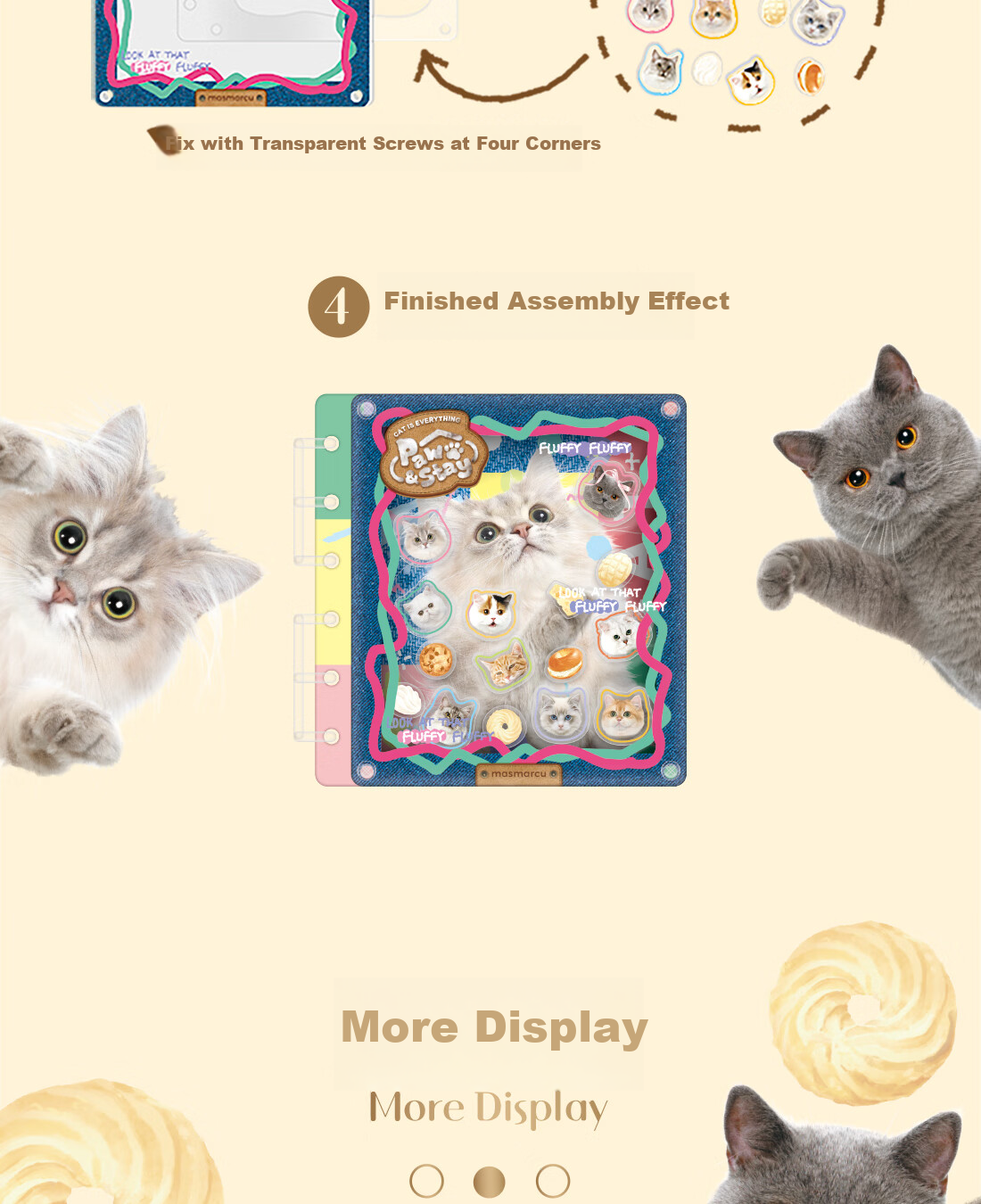 Блокнот MASMARCU "All Meow" M5, 40 листов, розовый