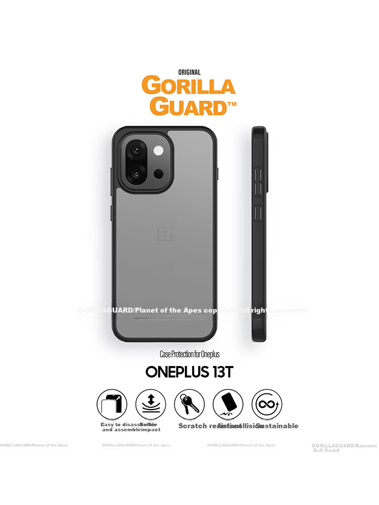 Защитный чехол Xingqiuweishi для OnePlus 13T, силиконовый, черный, с матовой полупрозрачной задней панелью, совместимый с ремешком