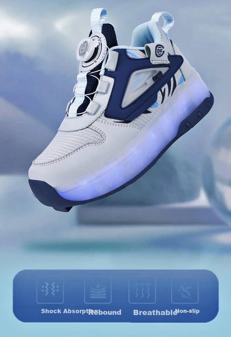 Детские кроссовки BKG ZYQ24311-B10, черные с белым, размер 39