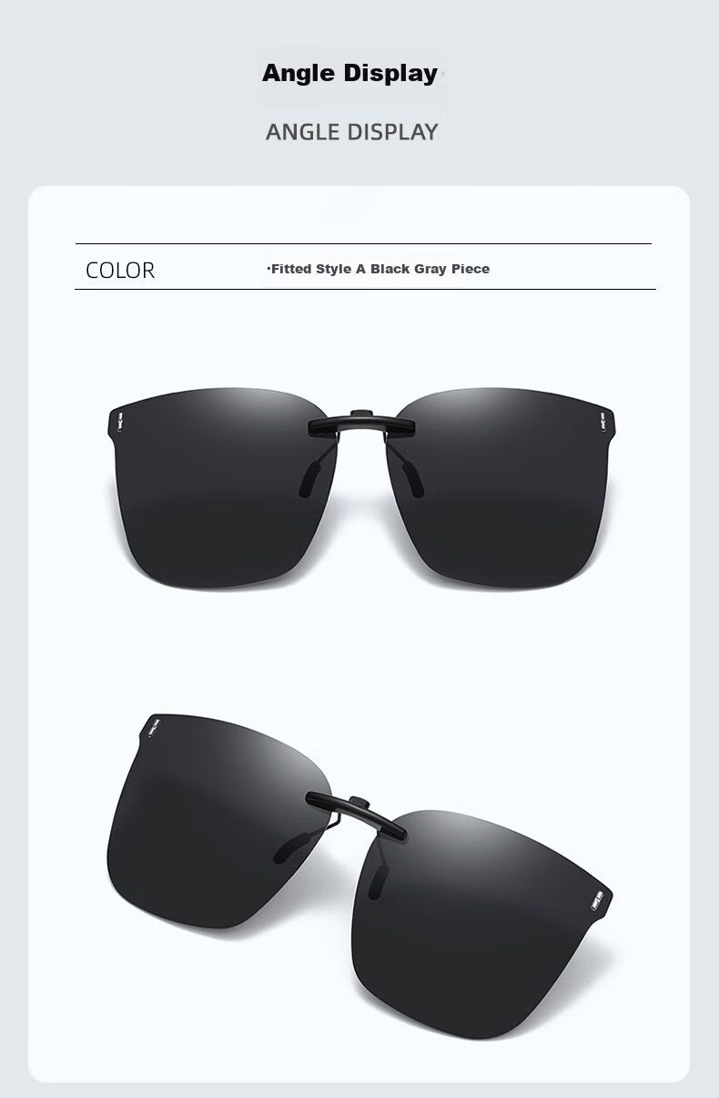 Siwangongli Polarized Clip-On Sunglasses for Women And Men, Clip-On Myopia Sunglasses for Driving And Fishing