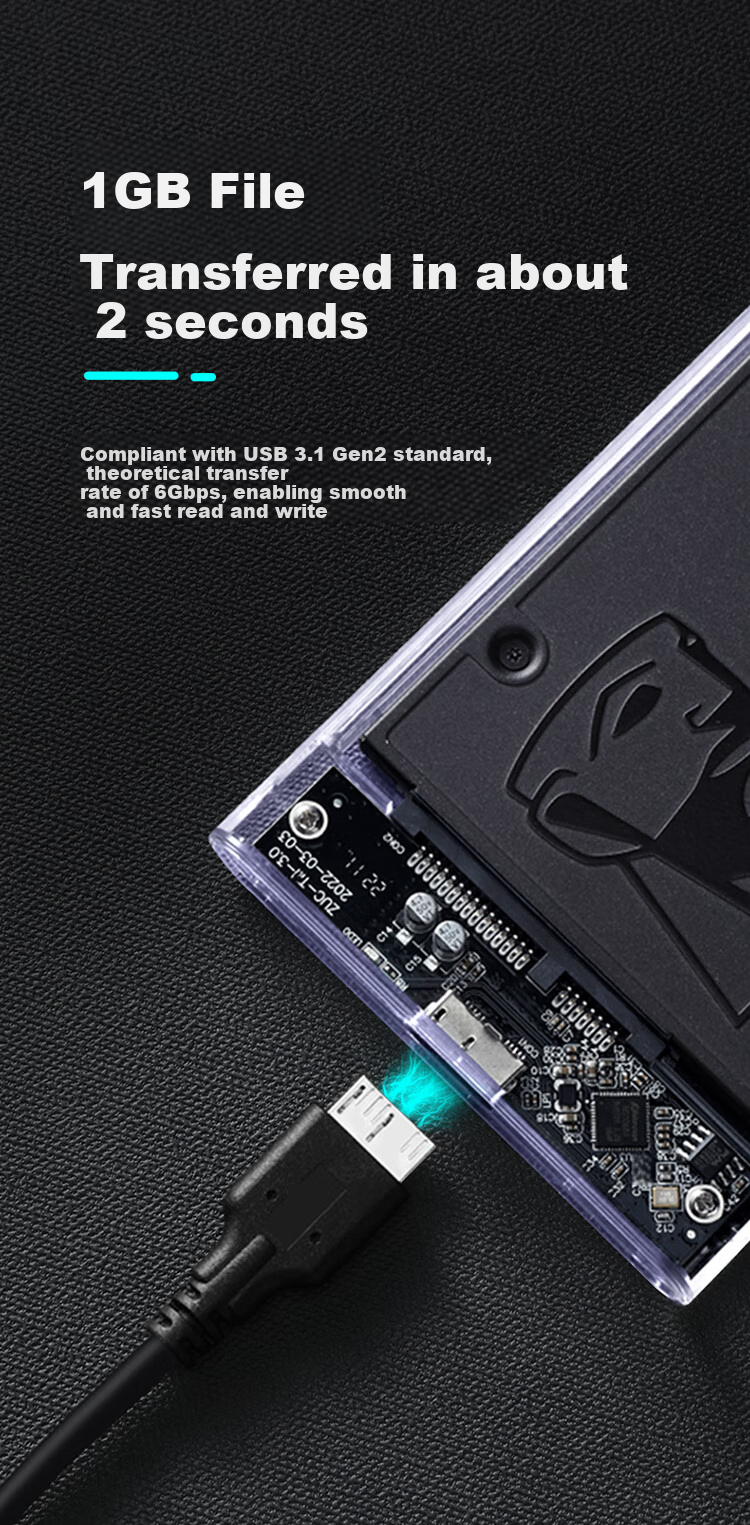 Внешний корпус для жесткого диска BUBM 2.5 дюйма, USB 3.1 Type-C, SATA, совместим с ноутбуками и настольными компьютерами, для SSD и HDD