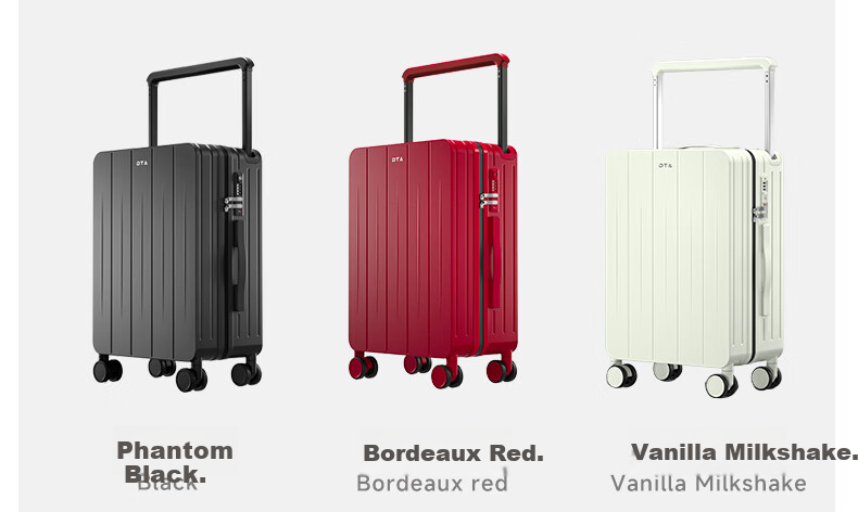 Чемодан DTA Bordeaux Red, 22 дюйма, с кодовым замком TSA, 4-колесный, материал PC