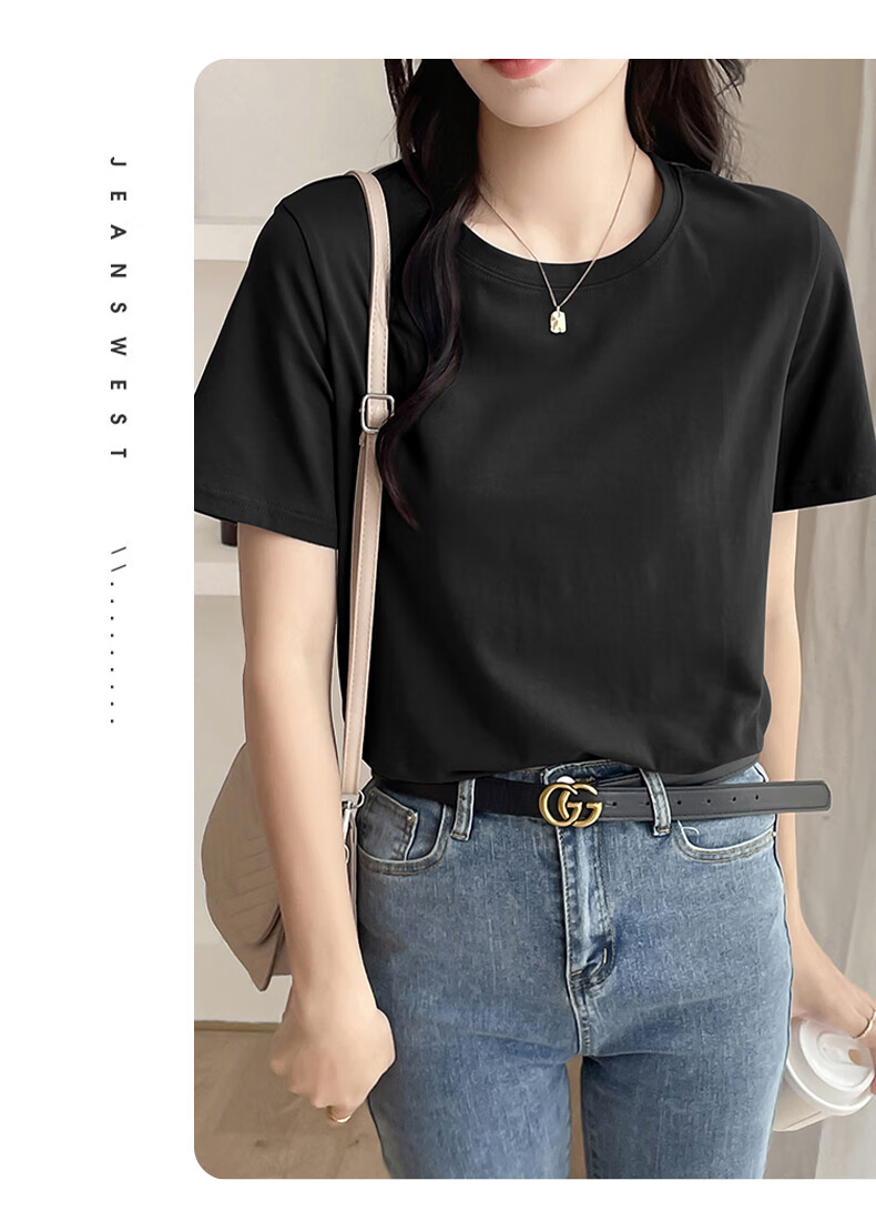Женская футболка Jeanswest, летняя, с полувысоким воротником, рукав 5/4, приталенная, цвет Абрикосовый, размер L