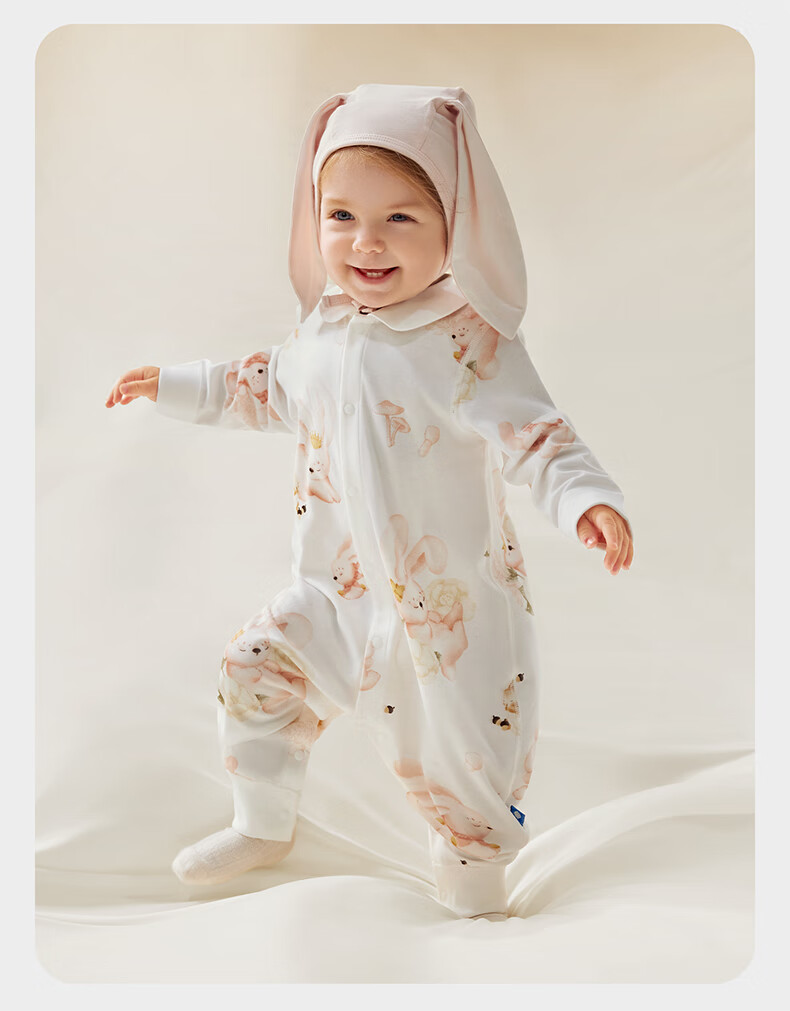 Детский комбинезон Babycare Camellia, весенняя новинка, боди для новорожденных, одежда для малышей, лунный белый, 90 см