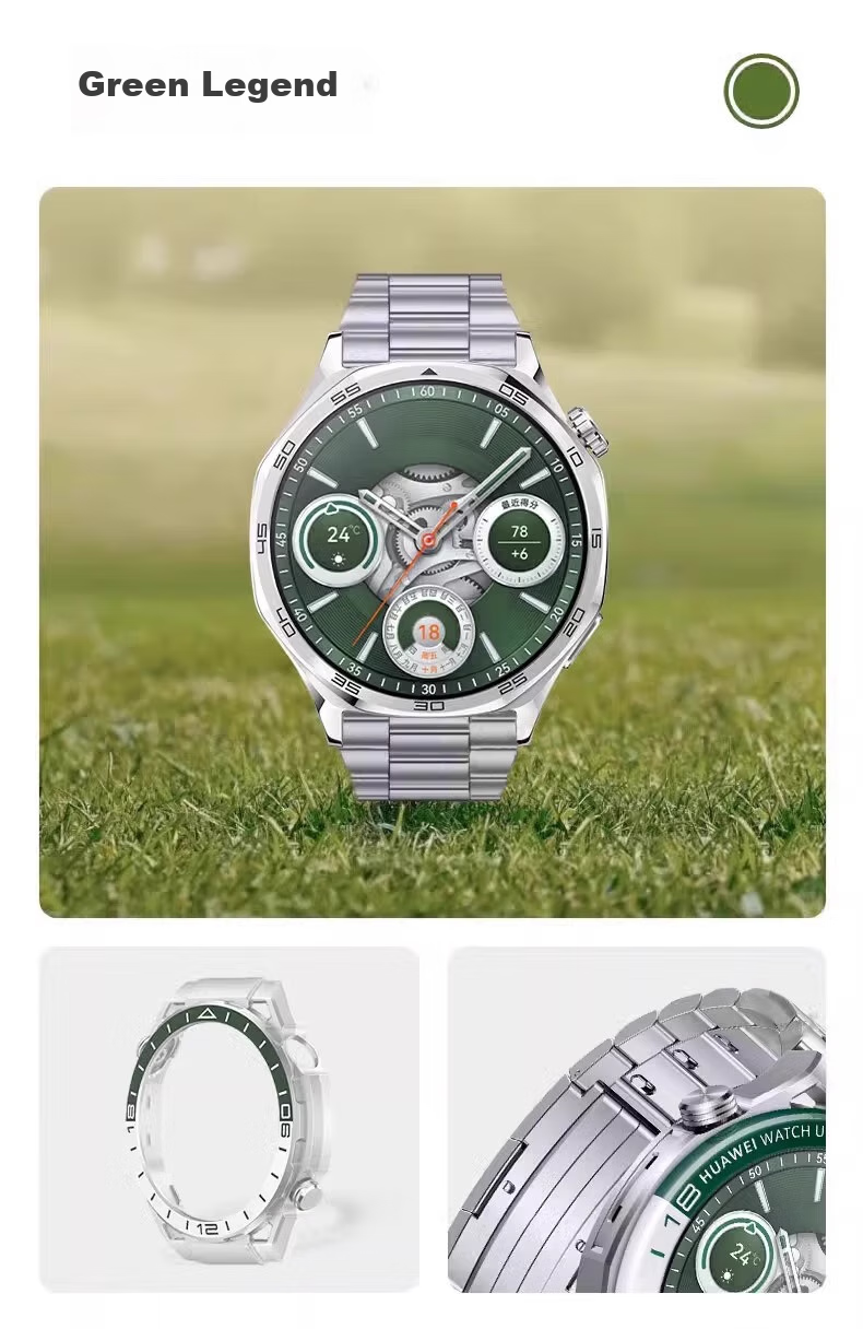 Защитный чехол XUANDAI для Huawei Watch GT5, с полным покрытием, из плетеного нейлона, с титановым ремешком