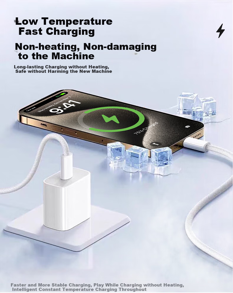 Зарядное устройство KY Gallium Nitride 30W Fast Charging Set для iPhone 15/16/Pro/Max/Plus/Air, с кабелем USB Type-C
