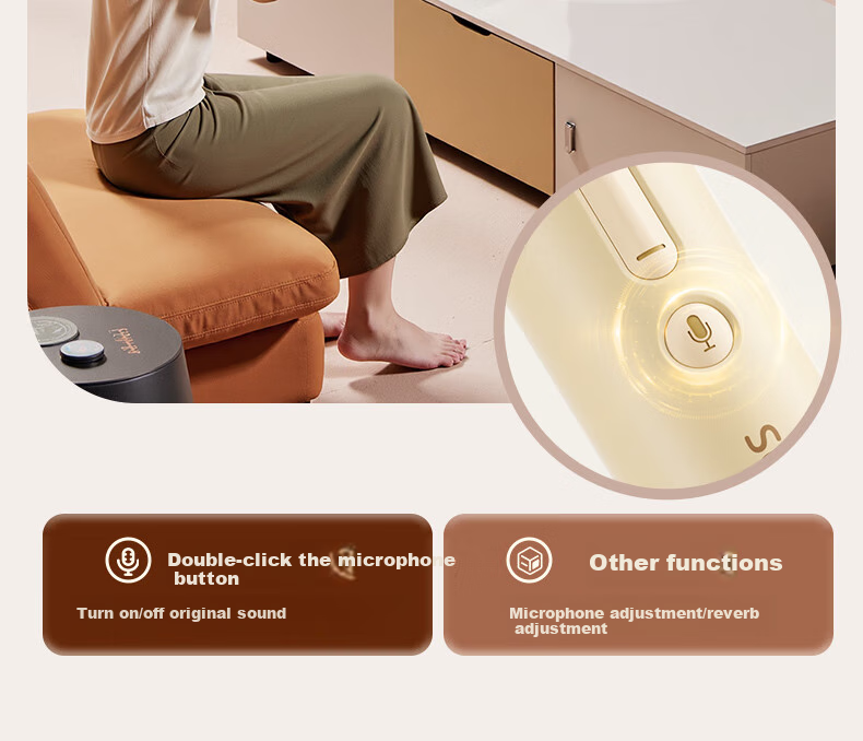 Портативная колонка Soaiy GC520Pro с беспроводным микрофоном, Bluetooth, 40 Вт, 7-дюймовый экран, караоке