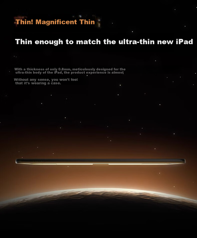 Чехол TORRAS для iPad 11 дюймов (10-го и 11-го поколений), ультратонкий, противоударный, с держателем для Apple Pencil, черный