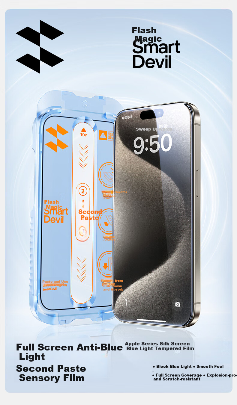 Защитное стекло для экрана Shanmo для Apple iPhone 15 Pro, полное покрытие, HD, закаленное стекло, защита от синего света, защита от отпечатков пальцев, тонкий край, пыленепроницаемое, 2 шт.