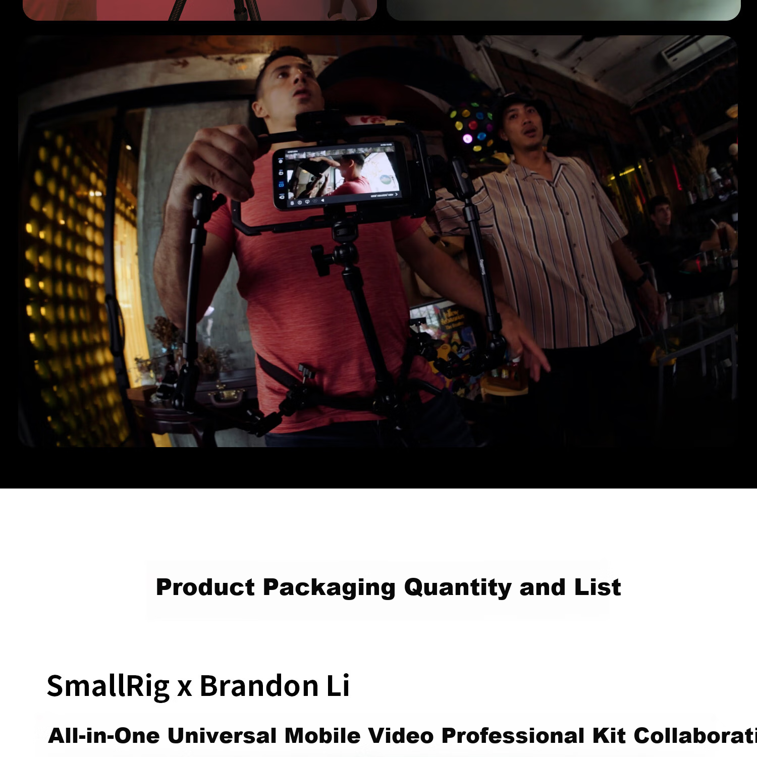 Комплект для видеоблогинга SmallRig 4596 Brandon Li Co-Created All-In Professional Live Streaming Phone Cage