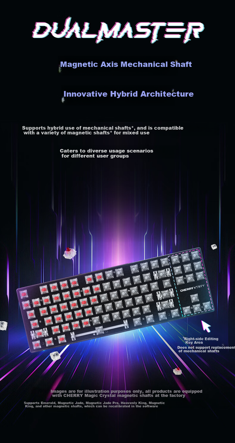 Беспроводная игровая клавиатура CHERRY MX 8.2 PRO TMR с магнитными переключателями, RGB-подсветкой, 87 клавиш, черная