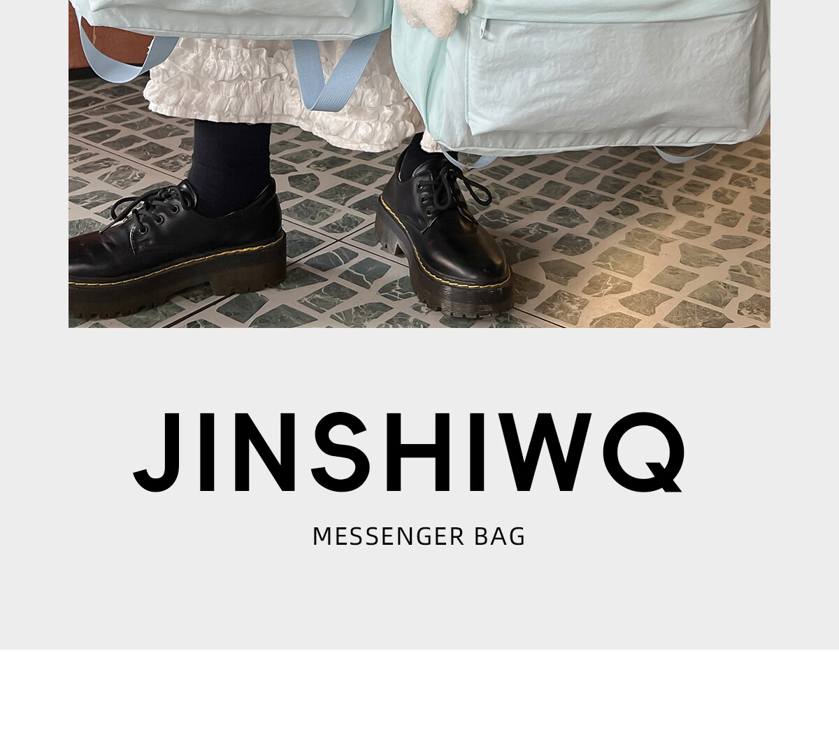 Рюкзак JINSHIWQ для девушек и студентов, большой вместительный, синий, с подвеской