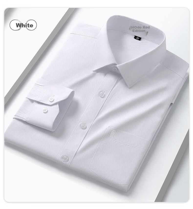 Мужская рубашка Hodo с длинным рукавом, однотонная, в стиле business casual, профессиональная рабочая униформа, классическая белая рубашка для мужчин
