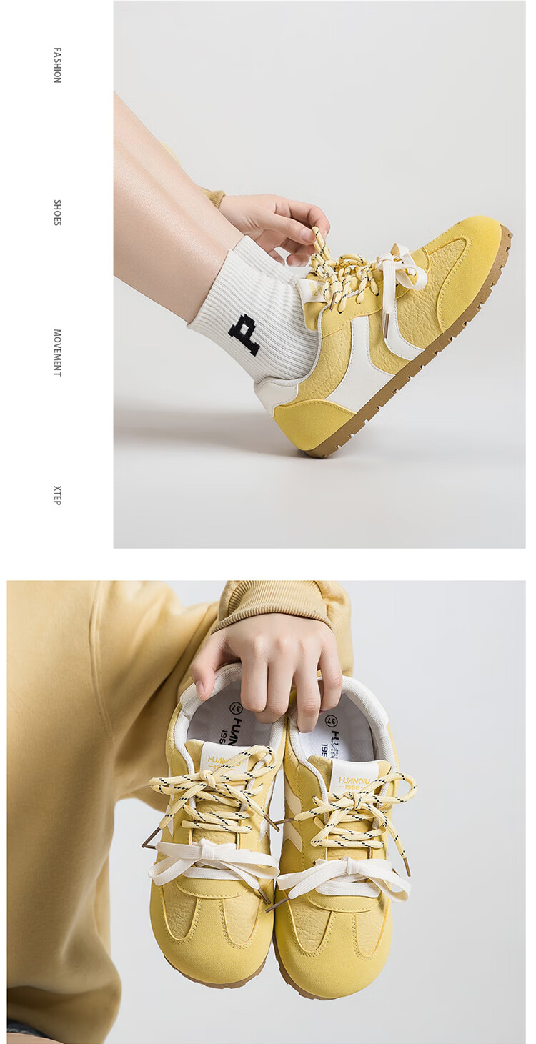 Кроссовки HUANQIU, женские, черные, модель 2025 Autumn Popular Niche Original Casual Shoes, Versatile, размер 38