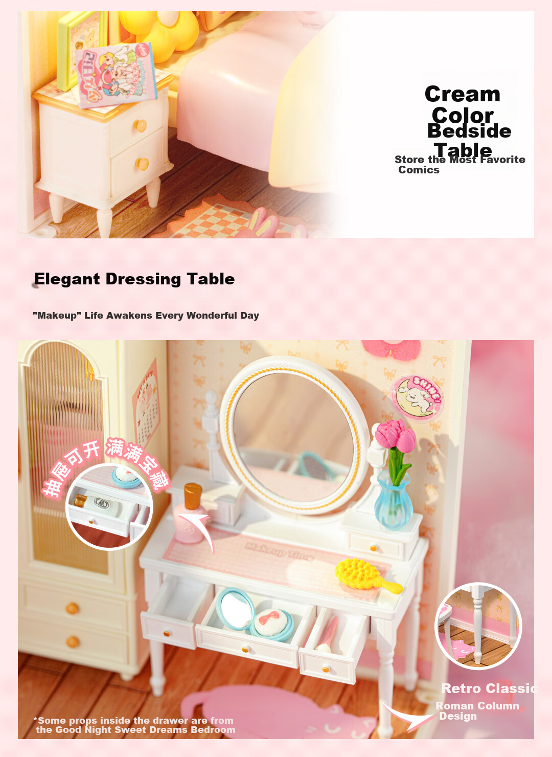 Конструктор Rolife Super World Sweet Dream Bedroom DIY, набор для сборки домика-кукольного, подарок на День Святого Валентина, Новый год для девочек
