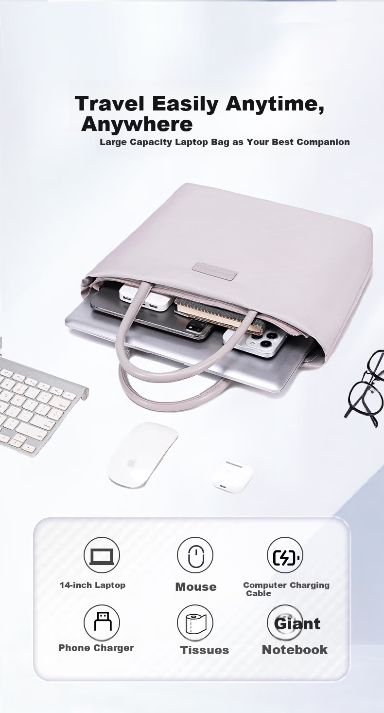VICTORIATOURIST Сумка для ноутбука, ручная, 14-дюймовый Apple Macbook Lenovo Huawei, стильный портфель для женщин.