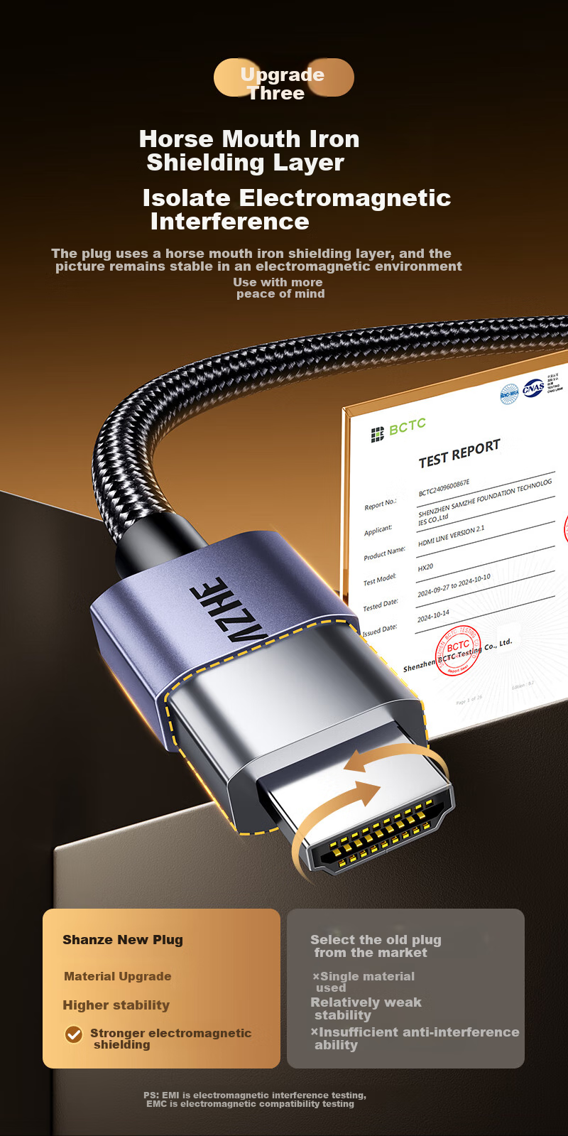 Кабель SAMZHE HDMI 2.1, 8K@60Hz, 4K@240Hz, 1 метр, черный